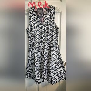 Dizzy Lizzy Navy and White A-Line Dress